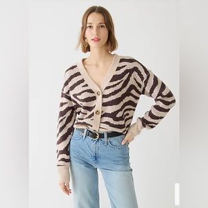 J Crew zebra cardigan - soft and gorgeous